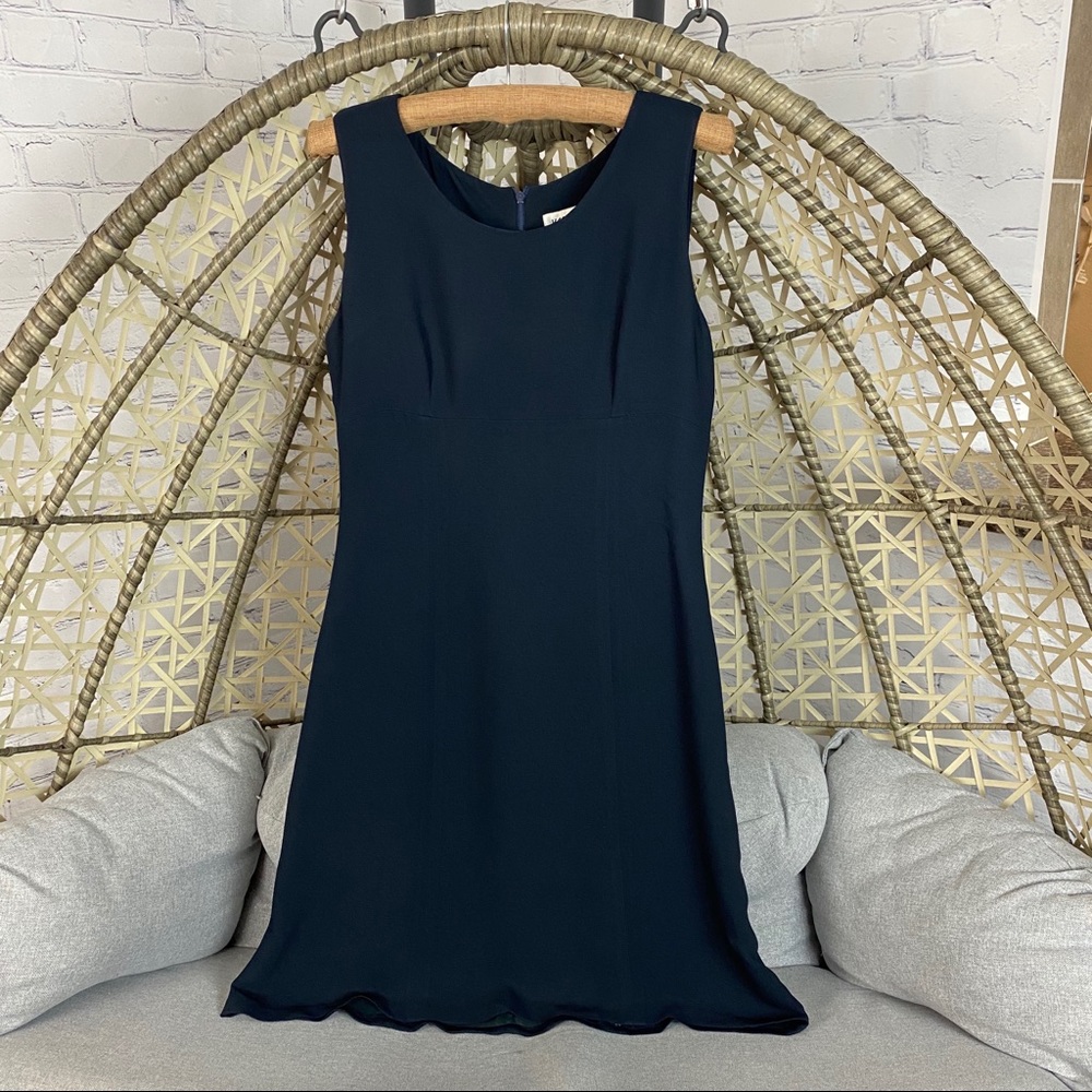 Kasper Sleeveless Office Dress - Navy